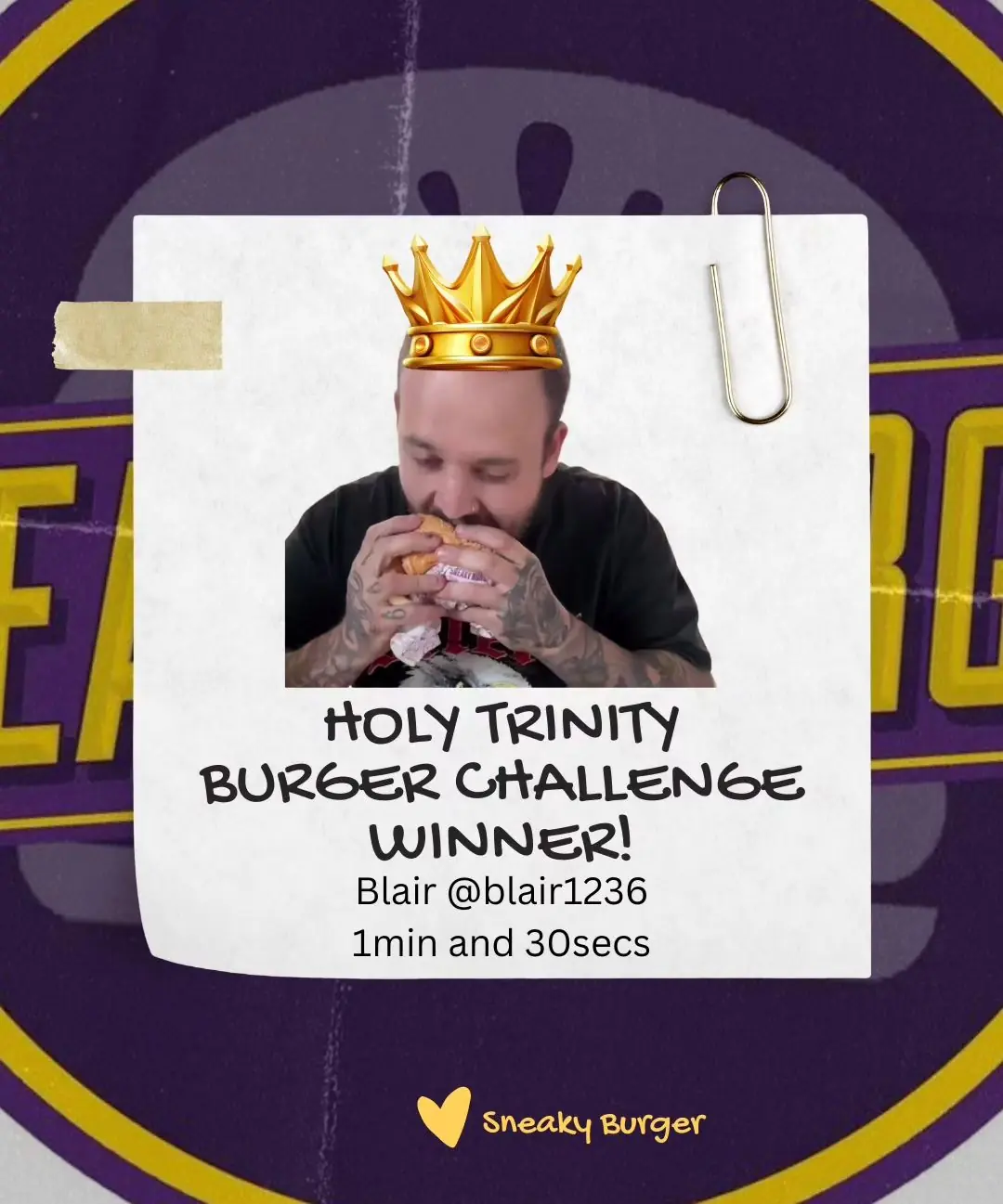 Featured image for Holy Trinity Burger Challenge Winner!