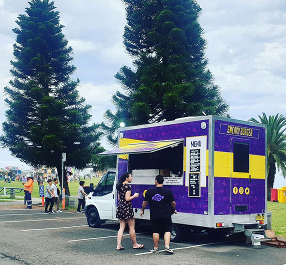 Sneaky Burger food truck at North Wollongong